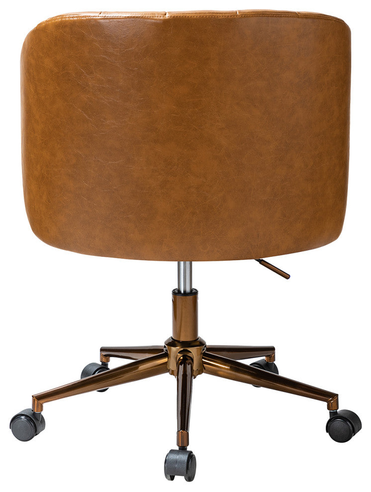 Eugene Vegan Leather Task Chair, Camel