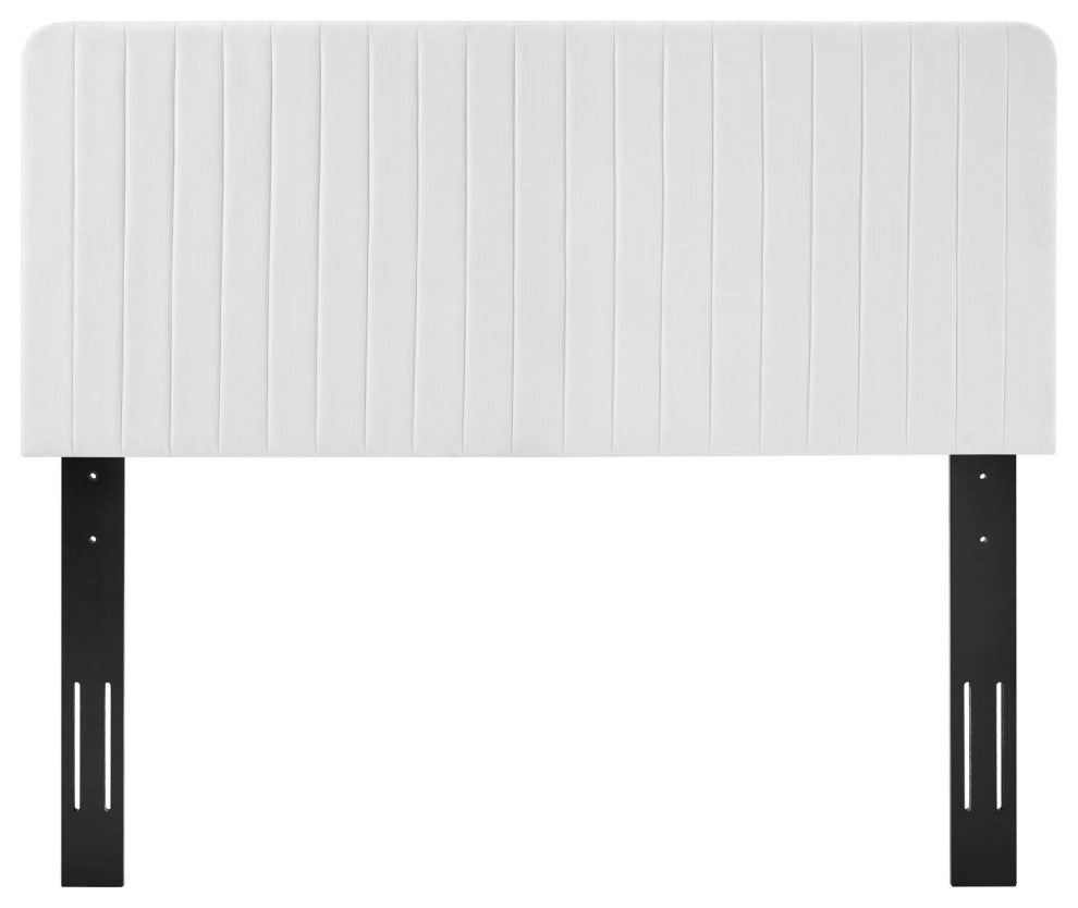 Tufted Headboard, Twin Size, Fabric, White, Modern Contemporary, Bedroom Master