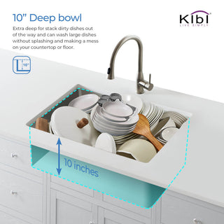 KIBI Handcrafted Undermount Single Bowl 16 Gauge Stainless Steel Kitchen Sink, 3
