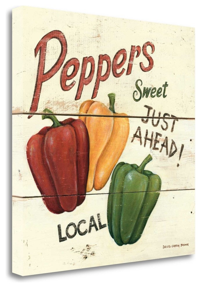 "Sweet Peppers" By David Carter Brown, Giclee Print on Gallery Wrap Canvas