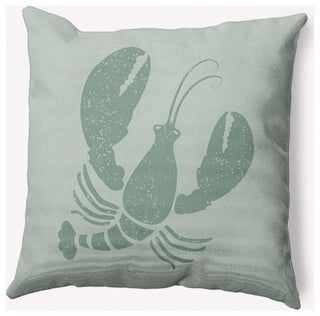 26x26" Lobster Nautical Decorative Indoor Pillow, Sage