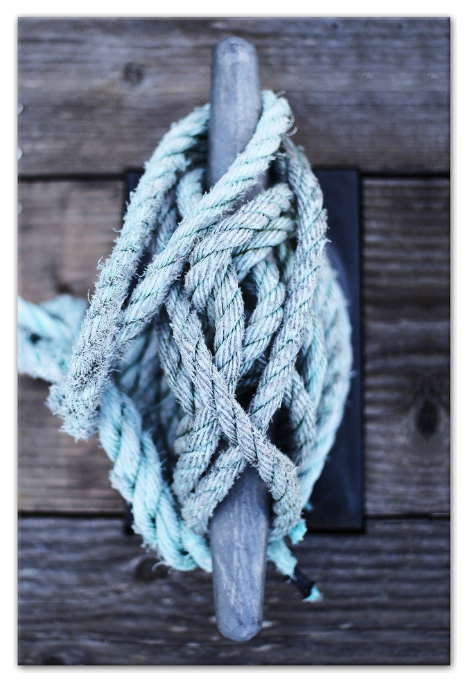 Boat Rope Tied Up 16x24 Print on Canvas