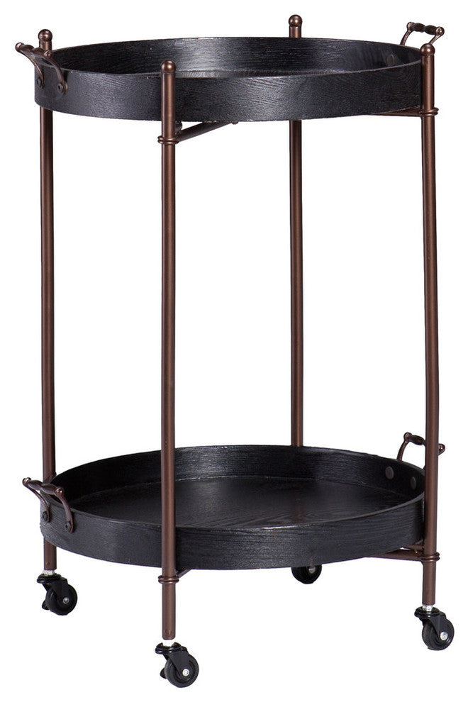Fritz Two-Tier Round Butler Table