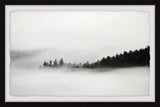 "Foggy Dark Mountains" Framed Painting Print, 24x16