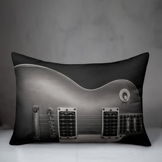 Guitar on Black 14x20 Indoor/Outdoor Pillow