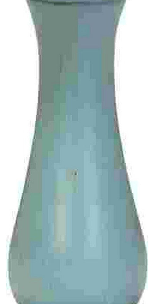 Benzara BM266419 Wooden Accent Table With Round Tabletop, Teal Blue and Brown