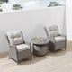Ove Decors Vance 3-piece Patio Conversation Set in Grey