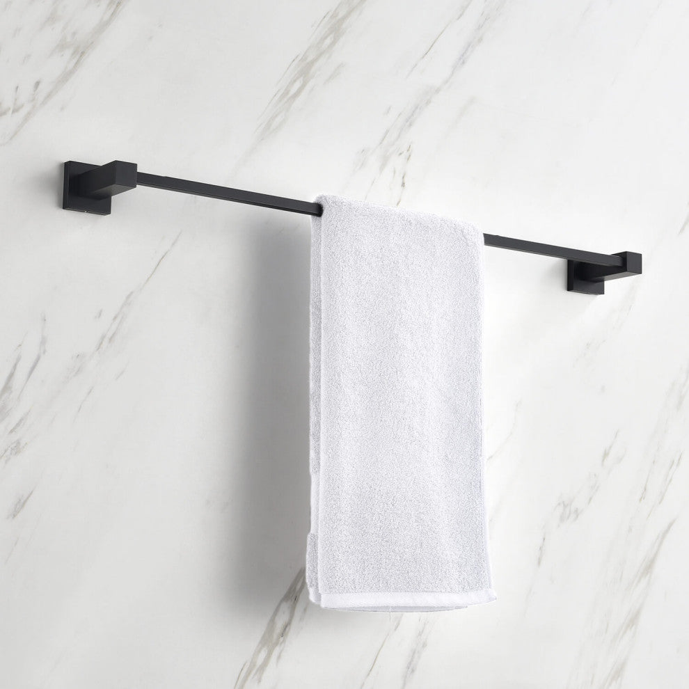 Cube 24" Bathroom Towel Bar KBA1504, Matte Black