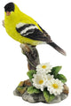 Goldfinch Bird with Flowers Figurine by Veronese Design