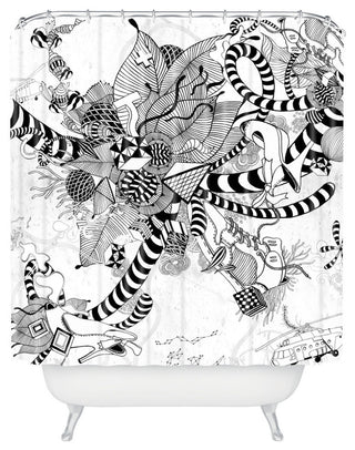 Iveta Abolina Black And White Play Shower Curtain