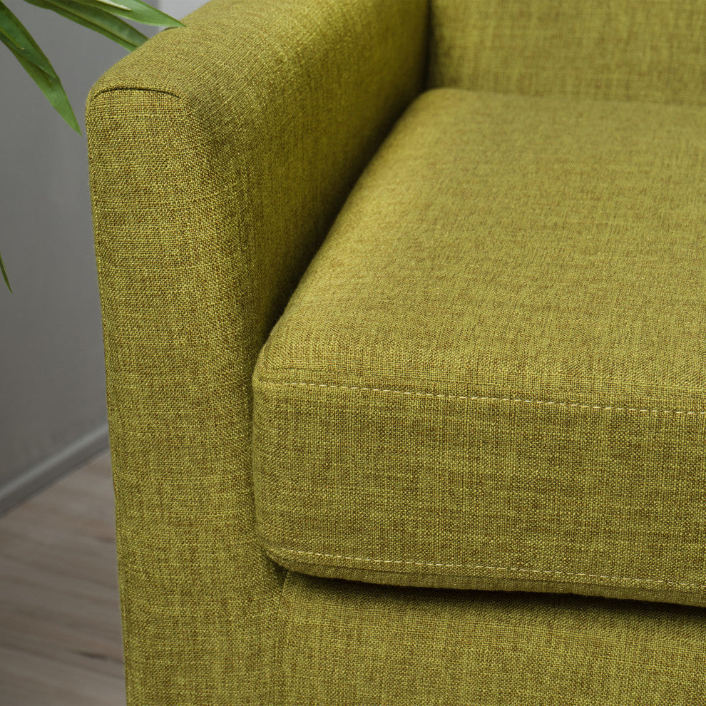 GDF Studio Kronen Mid Century Design Fabric Accent Chair, Green