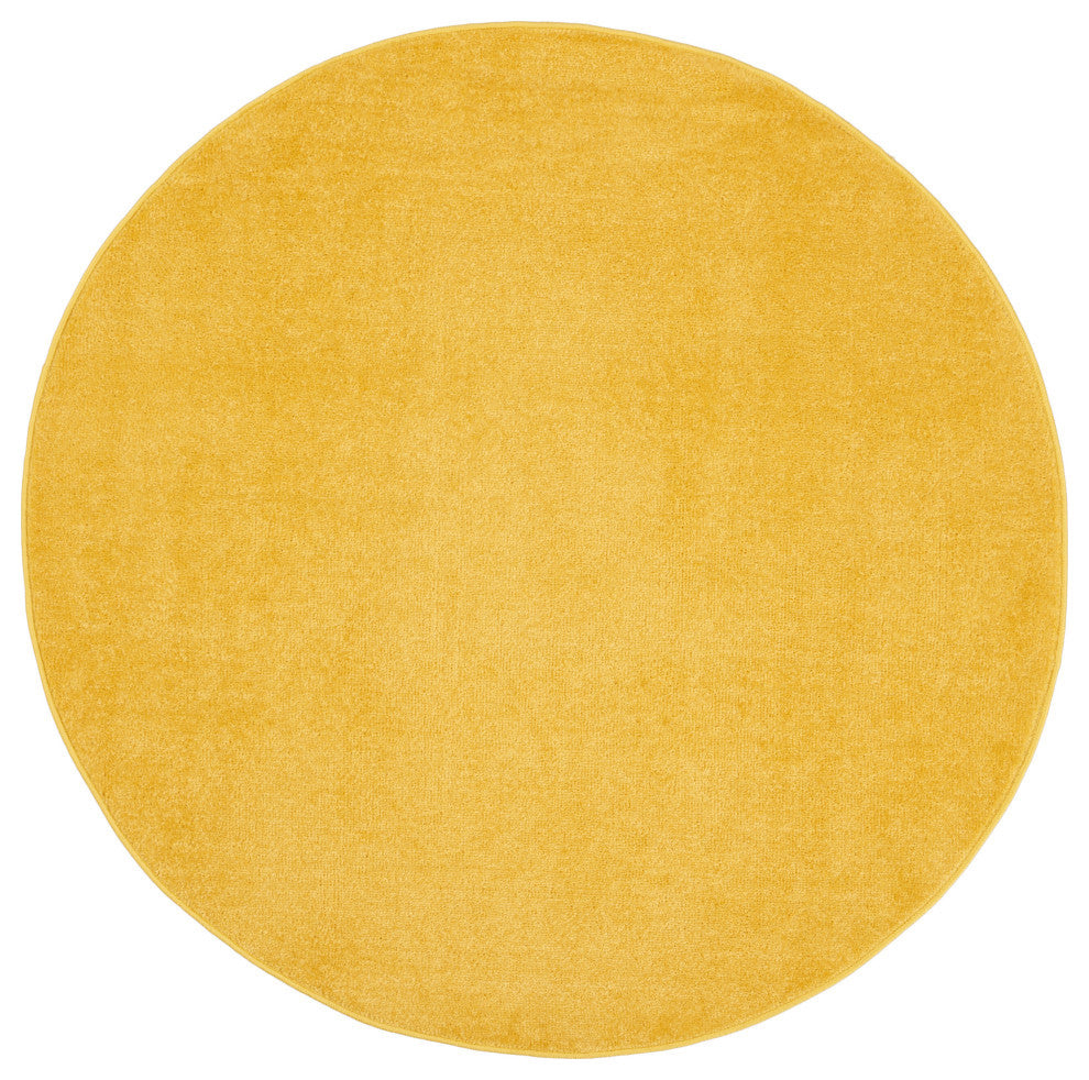 Nourison Essentials 4' x Round Yellow Outdoor Area Rug