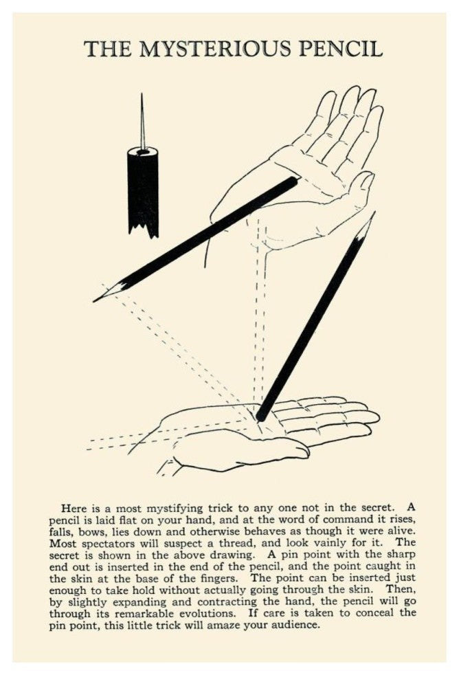 "The Mysterious Pencil" Digital Paper Print by Retromagic, 26"x38"