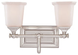 Nicholas 2-Light Bath Vanity, Brushed Nickel