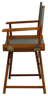 018" Director's Chair Honey Oak Frame-Gray Canvas