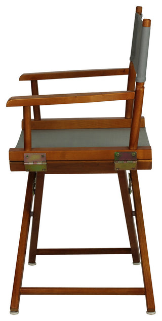 018" Director's Chair Honey Oak Frame-Gray Canvas