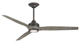 Fanimation Spitfire 64" Fan/LED Light, Matte Greige, Matte Greige/Weathered Wood Blades