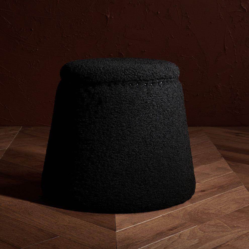 Safavieh Couture Ellerose Ottoman, Black