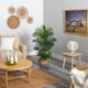 4' Areca Faux Palm Tree, Boho Chic Handmade Cotton & Jute Gray Woven Planter