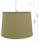 Aspen Creative 72318-21, 1-Light Plug-In Swag Light Conversion Kit, Yellow Brown