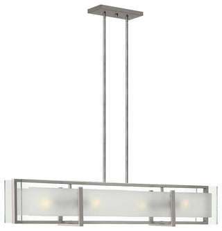 Chandelier Latitude Stem Hung Linear in Brushed Nickel