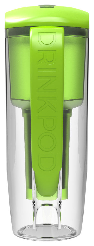 Drinkpod Alkaline Water Filter Pitcher With 8-Stage Cartridge, Lime