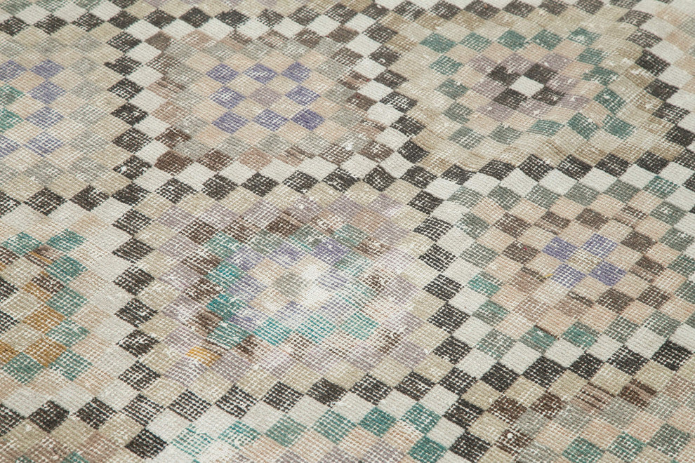 Rug N Carpet - Hand-knotted Anatolian 5' 4'' x 8' 10'' Distressed Vintage Rug