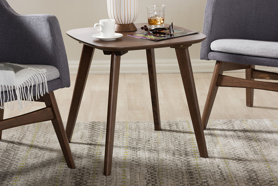 Dahlia Walnut Wood End Table