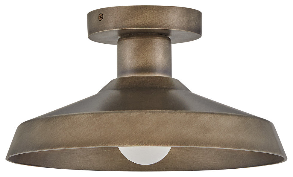 Hinkley Forge 12' Medium Outdoor Flush Mount Light, Burnished Bronze