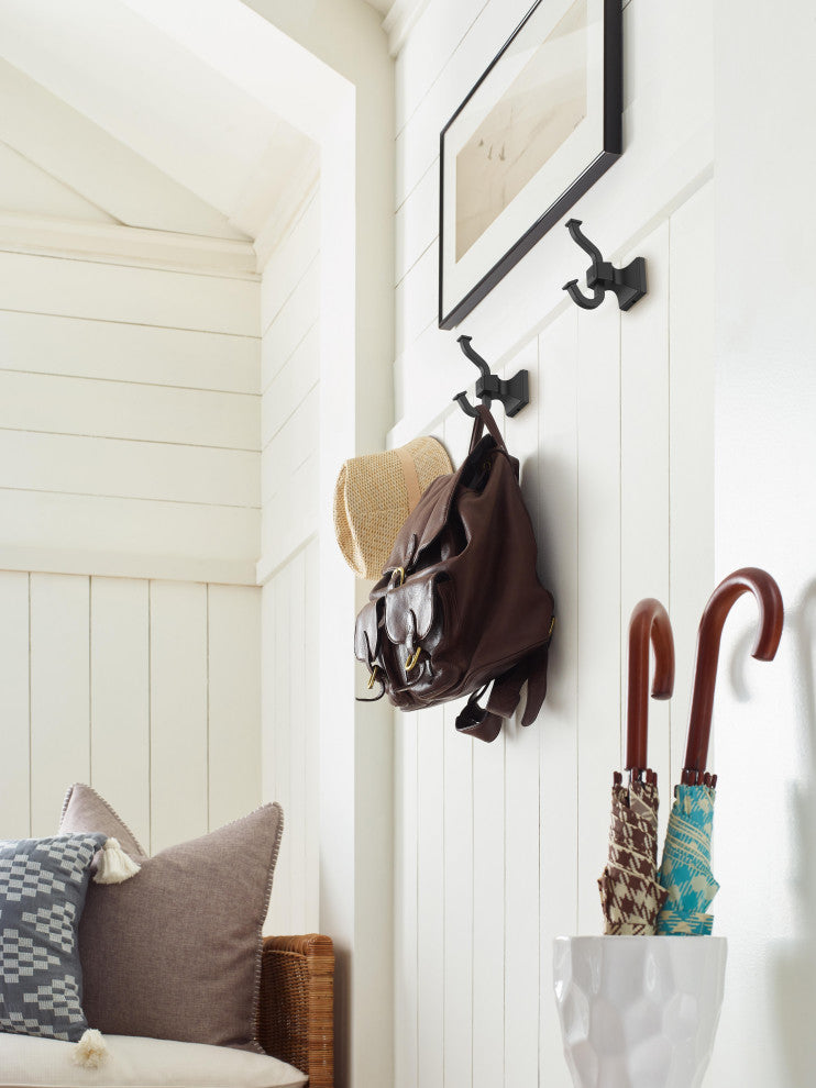 Mulholland Traditional Single Robe Hook, Matte Black