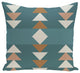 Sagebrush Geometric Print Pillow, Aqua, 20"x20"