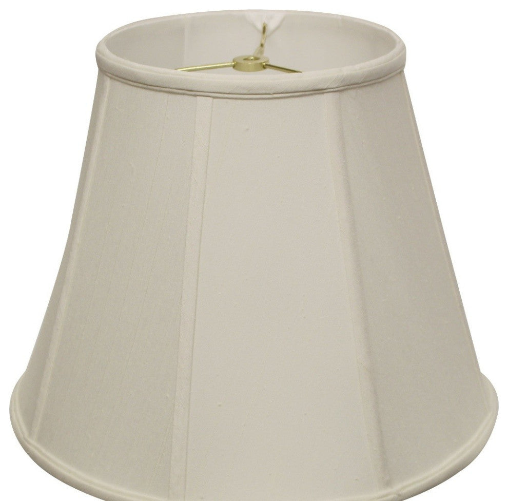 20" White Slanted Empire Monay Shantung Lampshade