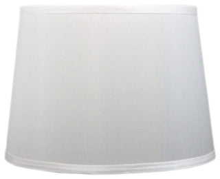 French Drum Lamp Shade, 12x14x10", Off White