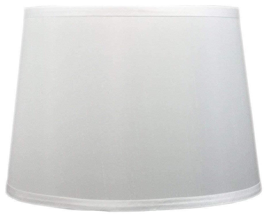 French Drum Lamp Shade, 12x14x10", Off White