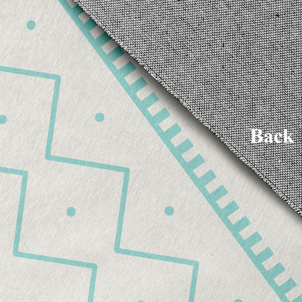 Mudcloth Spring Chenille Rug, Light Blue, 2'x3'