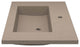 36" Capistrano Vanity Top with Integral Sink, Earth, Single Faucet Hole