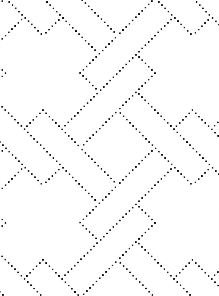 Square Links Geometric Pattern Peel and Stick Vinyl Wallpaper , 24"w X 108"h