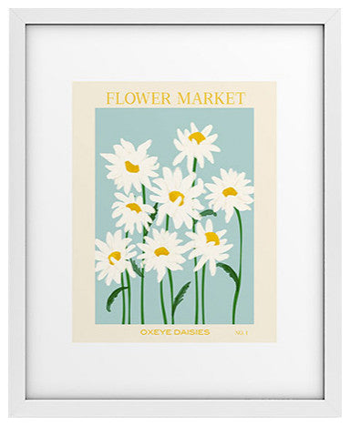 Gale Switzer Flower Market Oxeye Daisies Framed Art Print, 13x19"