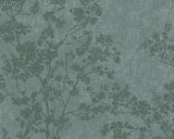 Floral Textured Wallpaper Featuring Branches And Leaves, 373973