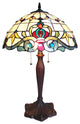 MARGOT Tiffany-style 2 Light Victorian Table Lamp 16inches Shade