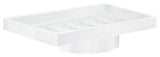Xtra Porcelain Container Soap Dish, White Porcelain