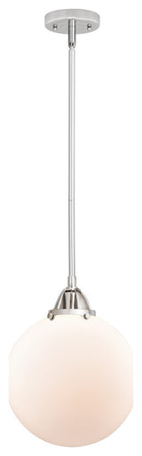 Beacon Mini Pendant, Polished Chrome, Matte White, Matte White