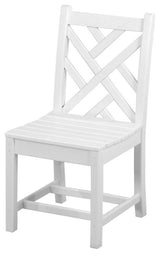 Polywood Chippendale Dining Side Chair, White