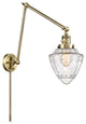 Innovations 238-AB-G664-7-LED 1 Light Swing Arm, Switch, Antique Brass