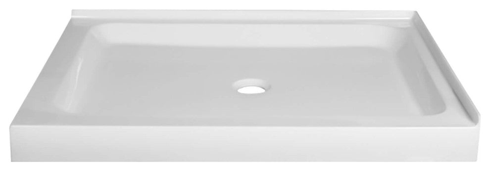 Fine Fixtures Double Threshold Acrylic Shower Base, 48 X 36, Right Hand