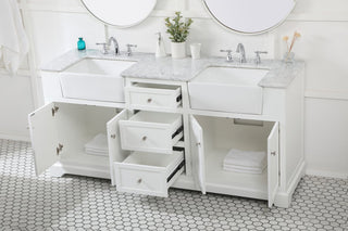 Home Living 22" Farmhouse White-Light Bathroom Vanity