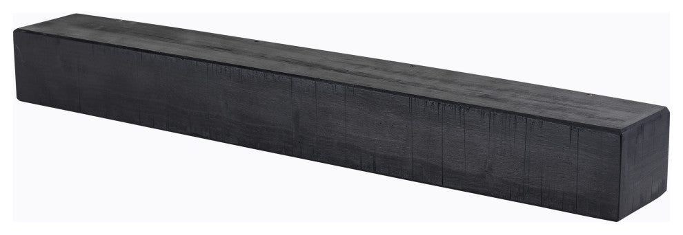 Rustic Fireplace Mantel Shelf, Midnight Black, 72"