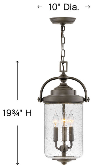 Hinkley Lighting 2752 Willoughby 3 Light 10"W Coastal Elements - Oil Rubbed