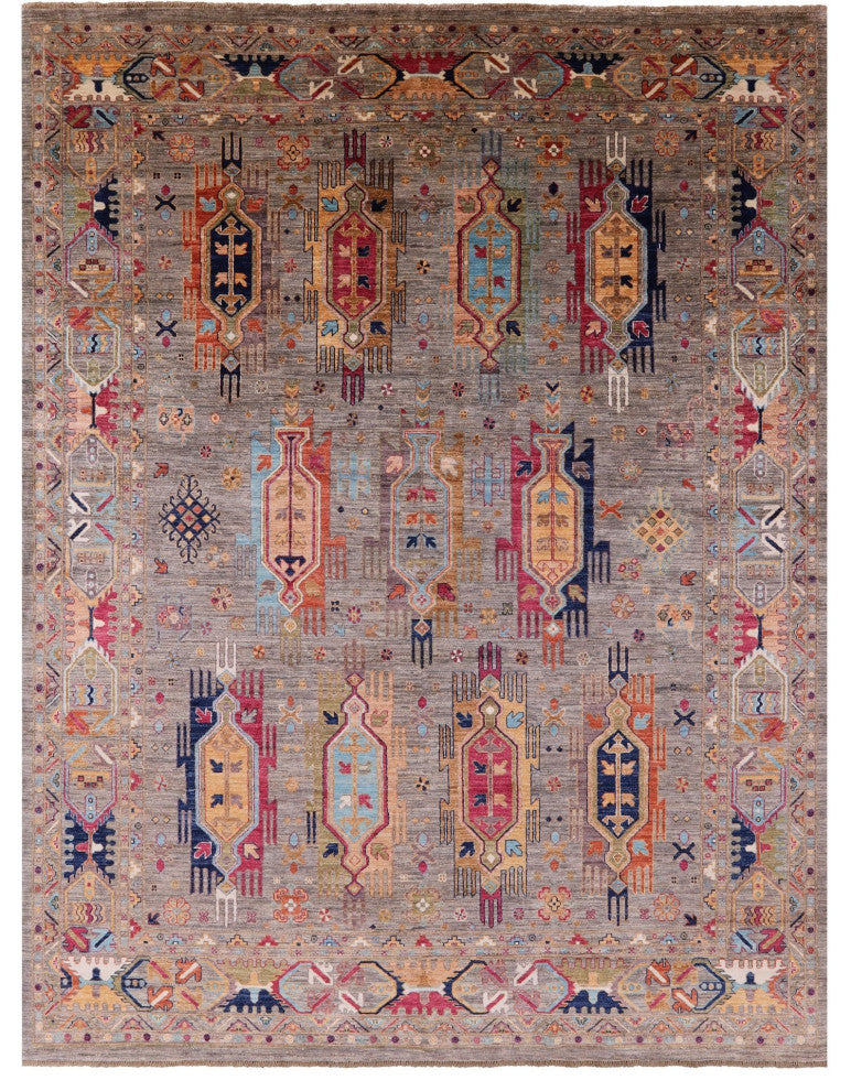 Handmade Tribal Fine Serapi Wool Rug 8' 0" X 10' 1" - Q12527