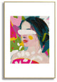lunetricotee look at me woman portrait Metal Framed Art Print